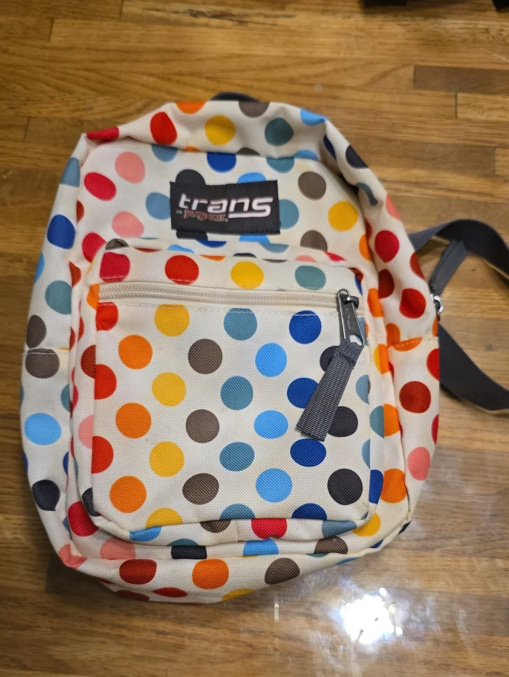 Polka Dot Cream Multicolor Backpack